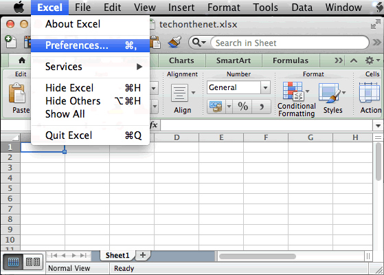 look for files data type excel mac